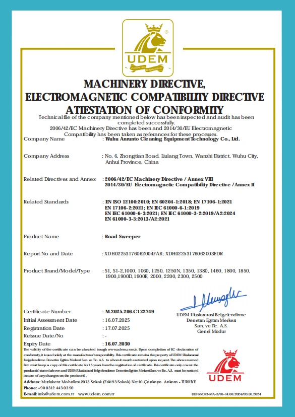 MACHINERY DIRECIIVE,EIECTROMAGNEIIC COMPAIIBIIIIY DIRECIIVEATIESTATION OF CONFORMIIY