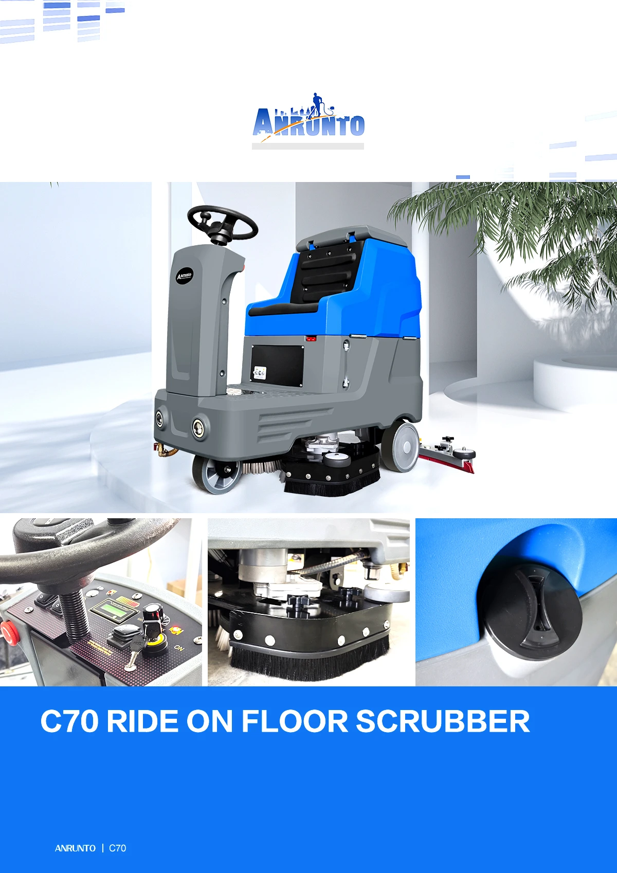 C70 Ride On Floor Scrubber