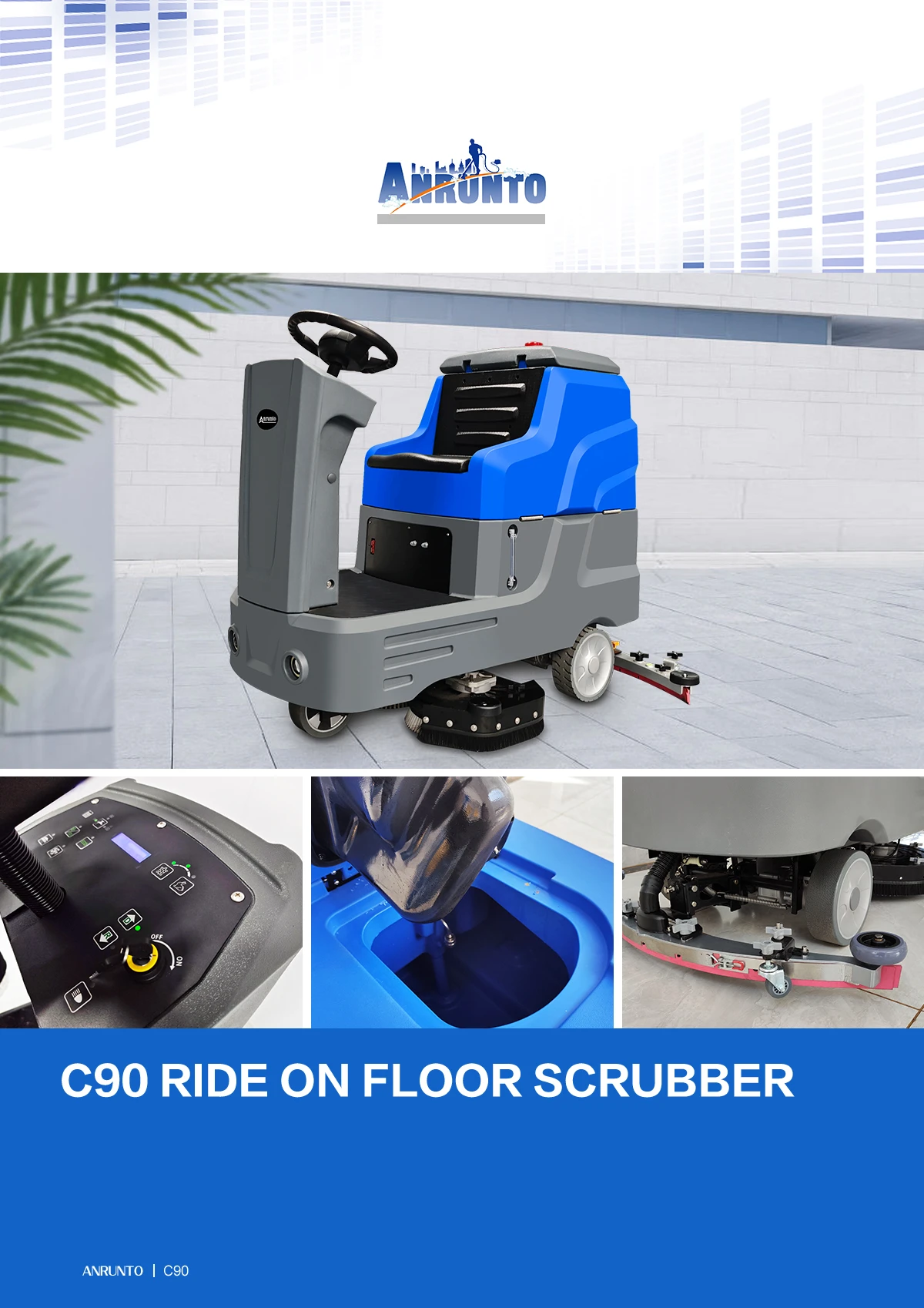 C90 Ride On Floor Scrubber
