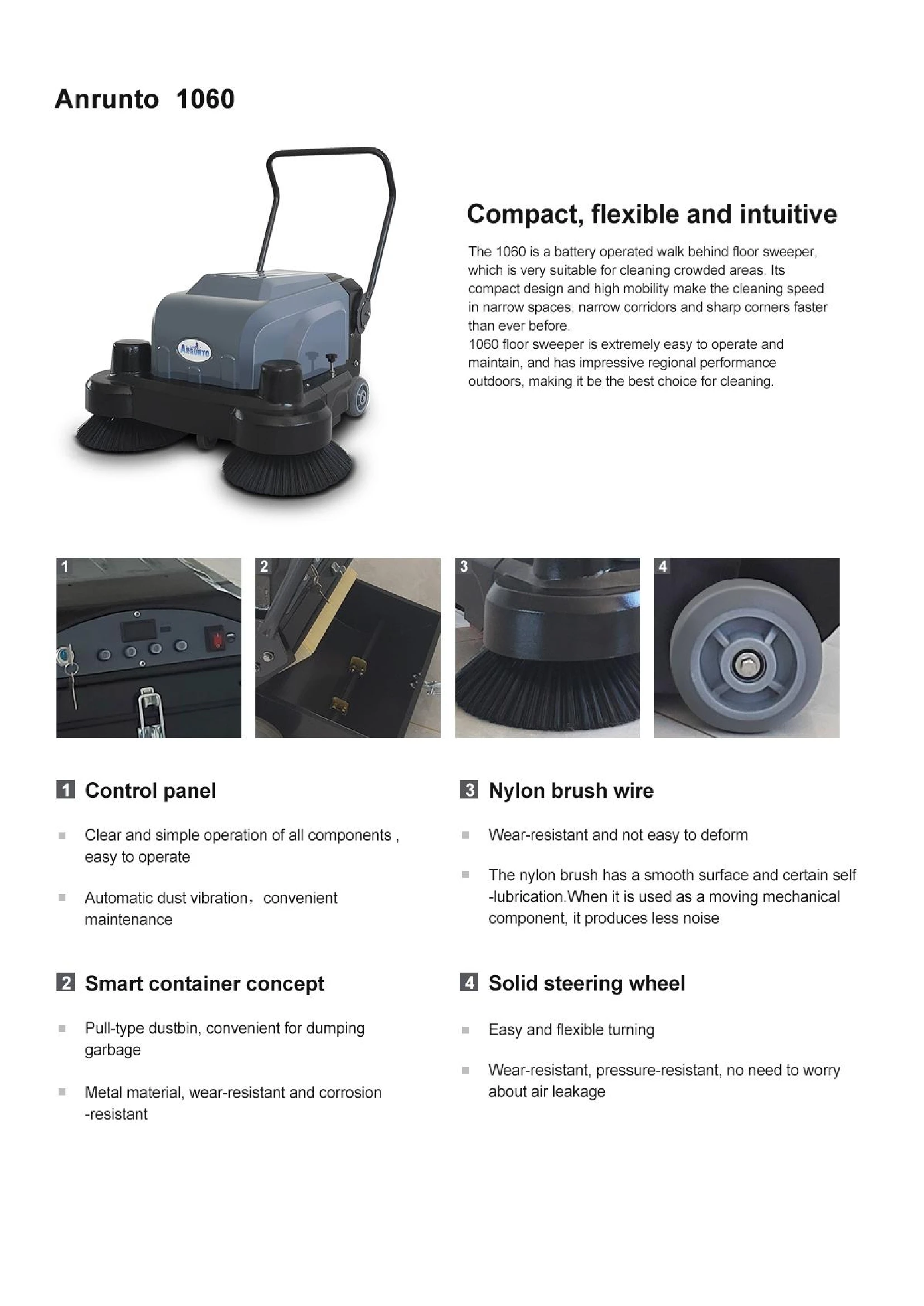 1060 Hand Push Floor Sweeper 1060 Hand Push Floor Sweeper
