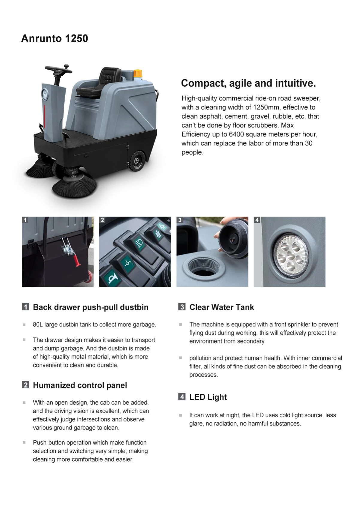 1250 Ride On Floor Sweeper 1250 Ride On Floor Sweeper