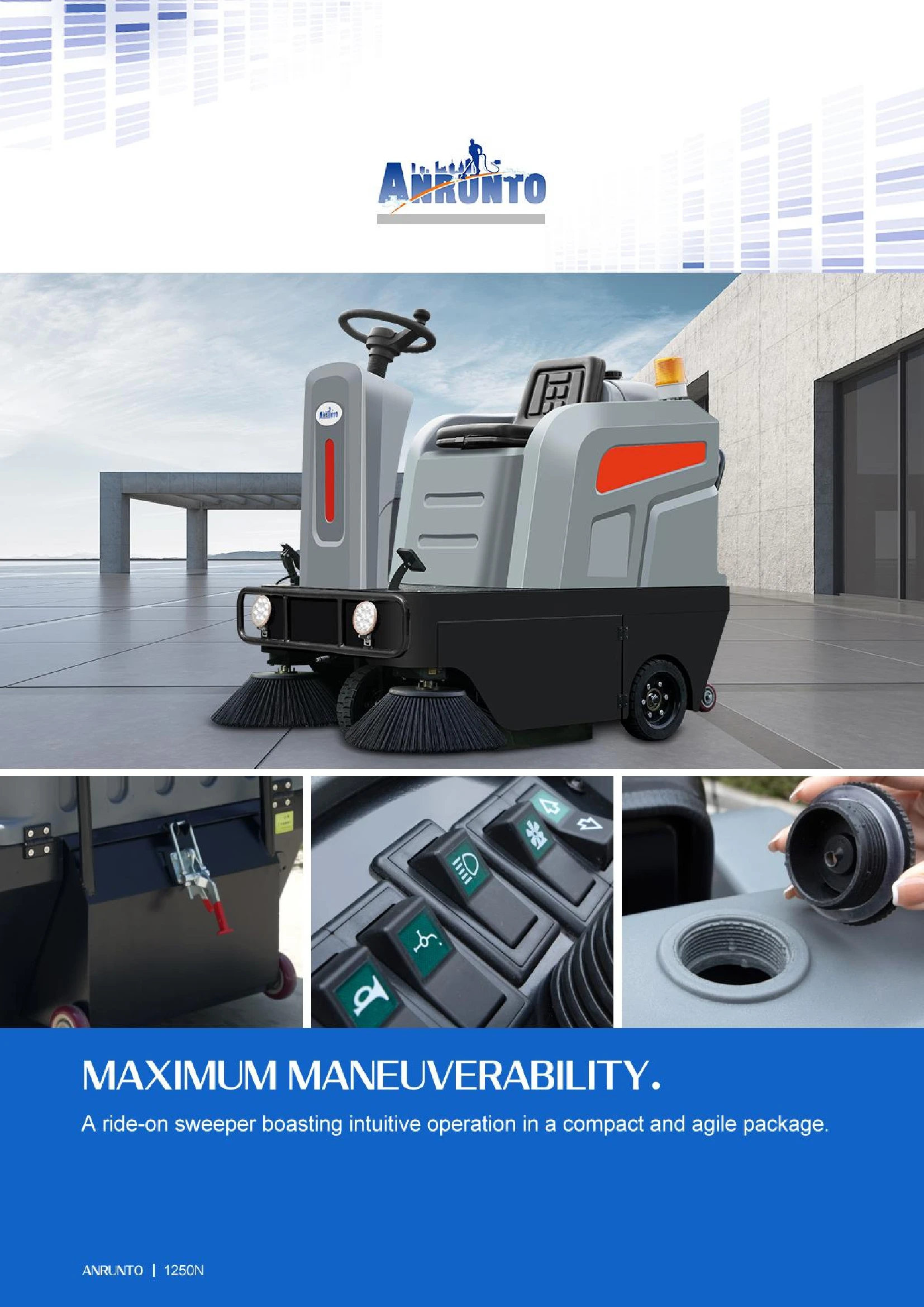 1250N Ride On Floor Sweeper 1250N Ride On Floor Sweeper