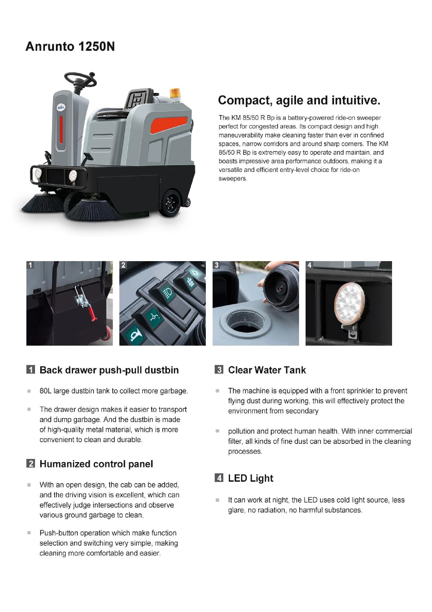 1250N Ride On Floor Sweeper 1250N Ride On Floor Sweeper