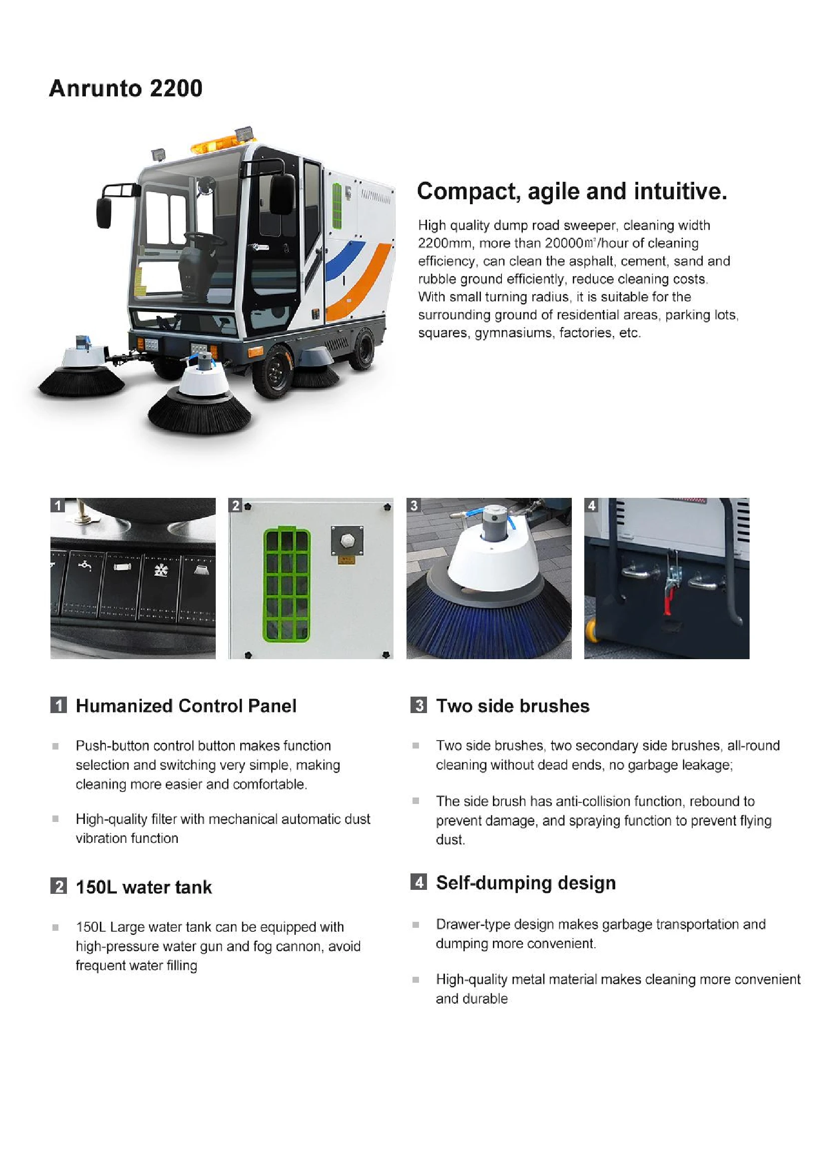 2200 Ride On Floor Sweeper