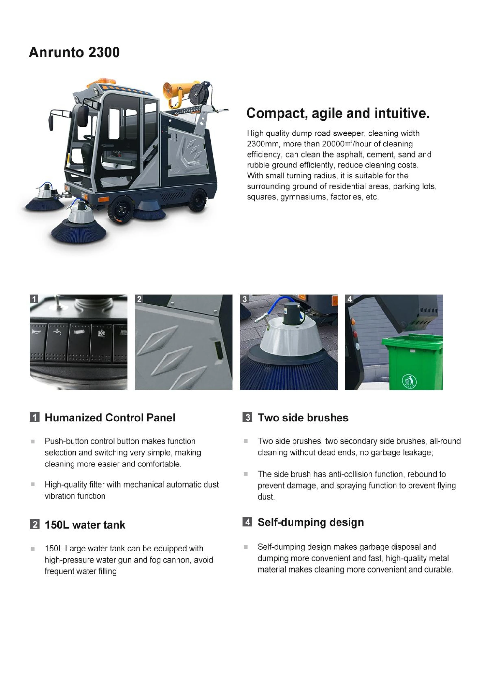 2300 Ride On Floor Sweeper